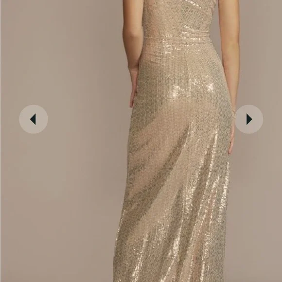 davis bridal | Dresses | Gold Dress From Davids Bridal New With Tags |  Poshmark